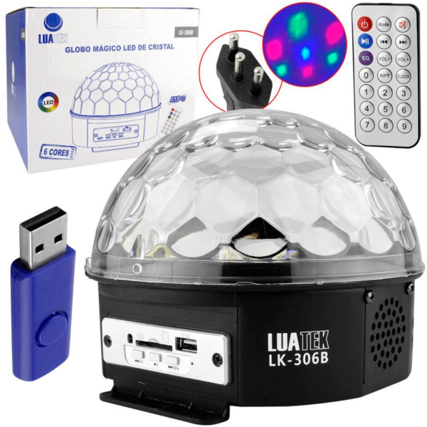 Globo de Luz Colorido LED 9 Cores