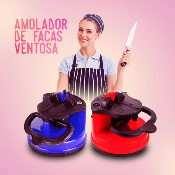 Amolador de Facas com Ventosa